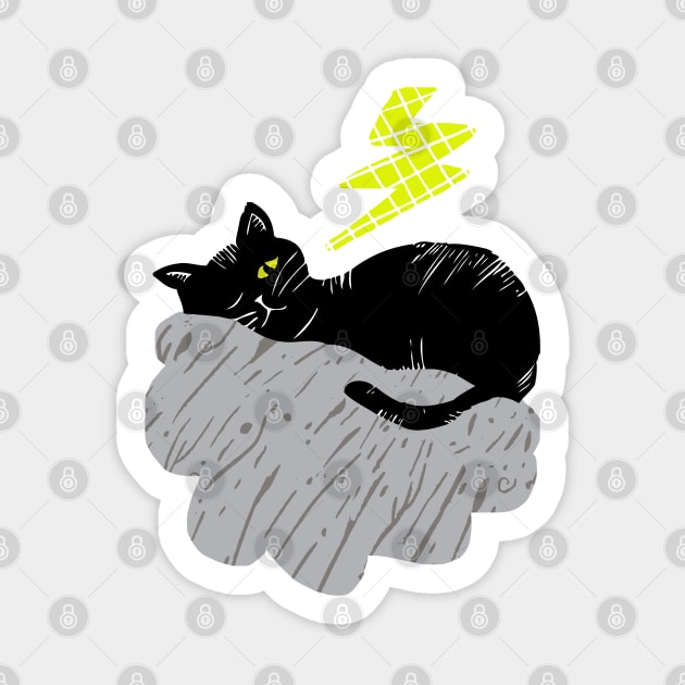 Cloud Cat Sticker by louweasely